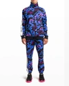 Valentino Garavani Zip-up Sweatshirt Men In Blue Multi