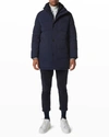 Andrew Marc Shelton Shearling Trim Jacket In Ink