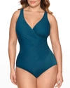 Miraclesuit Dd Cup Must Haves Oceanus Draped Allover-slimming One-piece Swimsuit Women's Swimsuit In Nova