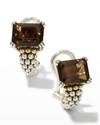 Lagos Small Glacier Smoky Quartz Half Hoop Earrings In Smoky Quartz