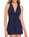 MIRACLESUIT MARAIS TWIST-FRONT ONE-PIECE SWIMDRESS,PROD237950096