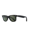 Ray Ban Polarized Classic Wayfarer Sunglasses In Black