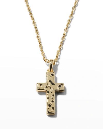Kendra Scott Cross Pendant Necklace In Gold Metal