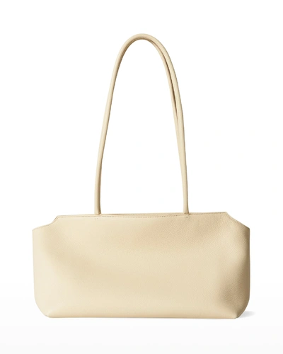 The Row Terrasse Tote Bag In Leather In Oypld Oyster Pld