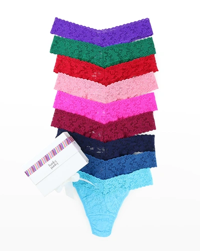 Hanky Panky Original-rise Lace Thongs 9-pack