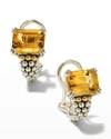 Lagos Small Glacier Citrine Half Hoop Earrings In Citrine