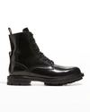 Alexander Mcqueen Leather Boot In Black