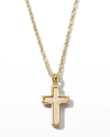 Kendra Scott Cross Pendant Necklace In 14k Gold Pated, 19 In White Opal