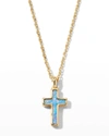 Kendra Scott Cross Pendant Necklace In Periwinkle Opal