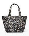 Mz Wallace Medium Metro Leopard-print Tote Deluxe In Leopard