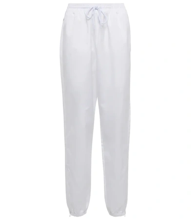 Wardrobe.nyc Zip-cuff High-rise Sweatpants In White
