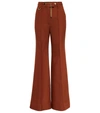 ZIMMERMANN TEMPO HIGH-RISE WOOL-BLEND PANTS,P00591850