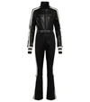 PERFECT MOMENT CRYSTAL FAUX LEATHER SKI SUIT,P00621528