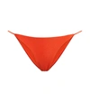 Jade Swim Bare Minimum Bikini Bottoms In Orange Sheen