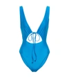 Jade Swim Cava Cutout Swimsuit In Cyan Sheen