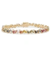 SUZANNE KALAN FIREWORKS 18KT YELLOW GOLD BRACELET WITH DIAMONDS AND SAPPHIRES,P00626010
