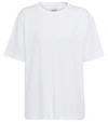 Khaite Womens White Mae Brand-patch Cotton-jersey T-shirt In Cream