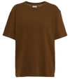Khaite Mae Cotton Jersey T-shirt In Olive