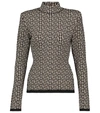 Balmain Monogram Jacquard Sweater In Ivoire/noire