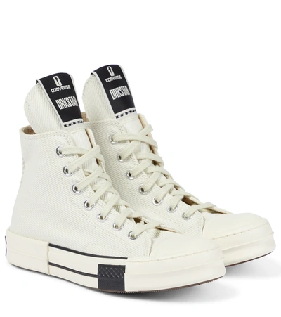 Rick Owens X Converse Drkstar Chuck 70 High-top Sneakers In White/white