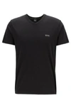 Hugo Boss Regular Fit V Neck T Shirt In Soft Cotton In Black