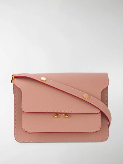 Marni Womens Pink Leather Shoulder Bag