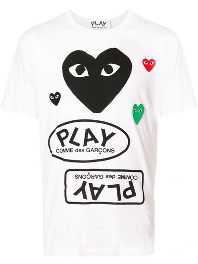 Comme Des Garçons Play T-shirt With Print In White