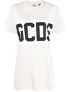 GCDS T-SHIRT DRESS WITH OGO PRINT