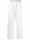 Brunello Cucinelli Wide-leg Track Pants In Nude & Neutrals