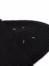 Maison Margiela Ribbed Beanie Hat In Black