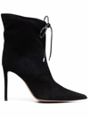 Alexandre Vauthier Lace-up Ankle Boots In Black