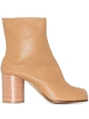 Maison Margiela Tabi 60 Calf Leather Ankle Boots In Brown
