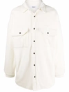 Ambush Off-white Oversized Shirt Jacket In Nude & Neutrals