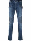 BALMAIN SKINNY JEANS WITH INSERTS