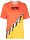 RABANNE T-SHIRT WITH COLOR-BLOCK DESIGN