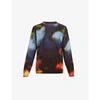 PAUL SMITH ABSTRACT-PRINT CREWNECK KNITTED JUMPER