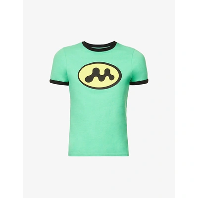 MOWALOLA DROPOUT LOGO-PRINT COTTON-JERSEY T-SHIRT 