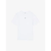 Sandro Logo-embroidered Crewneck Cotton-jersey T-shirt In Blanc