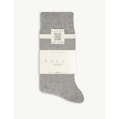 Falke Family Cotton-blend Socks In 3399 Grey Mix