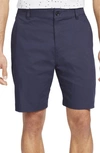 Nike Dri-fit Uv Flat Front Chino Golf Shorts In Obsidian