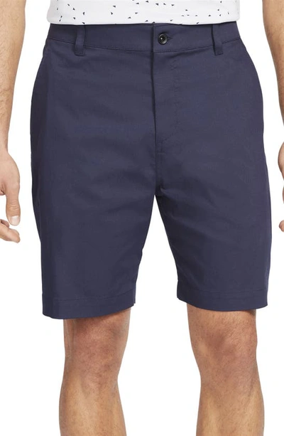 Nike Dri-fit Uv Flat Front Chino Golf Shorts In Obsidian