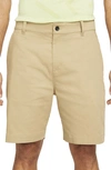 Nike Dri-fit Uv Flat Front Chino Golf Shorts In Parachute Beige