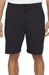 Nike Dri-fit Uv Flat Front Chino Golf Shorts In Black