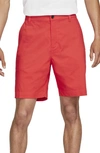 Nike Men's Dri-fit Uv 10.5" Golf Chino Shorts In Track Red