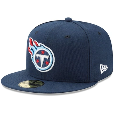 New Era Men's Navy Tennessee Titans Main 59fifty Fitted Hat
