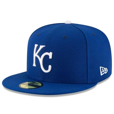 NEW ERA NEW ERA ROYAL KANSAS CITY ROYALS GAME AUTHENTIC COLLECTION ON-FIELD 59FIFTY FITTED HAT,70360937