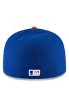 NEW ERA NEW ERA ROYAL/ORANGE NEW YORK METS AUTHENTIC COLLECTION ON FIELD 59FIFTY FITTED HAT,70340967