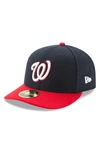 New Era Red Washington Nationals Game Authentic Collection On-field Low Profile 59fifty Fitted Hat In Navy