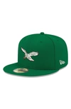 New Era Men's Kelly Green Philadelphia Eagles Omaha Throwback Low Profile 59fifty Fitted Hat In Kelly Green