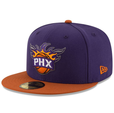 New Era Purple/orange Phoenix Suns Official Team Color 2tone 59fifty Fitted Hat